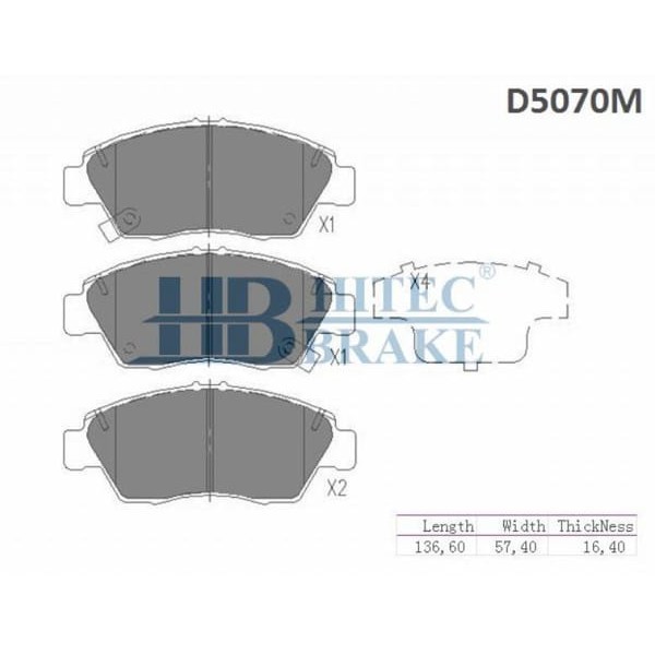 HITEC 10031 Ön Balata Civic 96-01 1,6Civic 91-95 1,5-1,6Crx 92-95 (D5070M) 