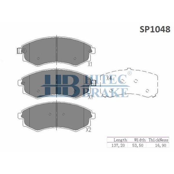 HITEC 10046 Ön Balata Elantra 91-00Sonata 90-02Altımamagentıs 01- 2,0Rexton 08- 2,7 (Sp1048) 