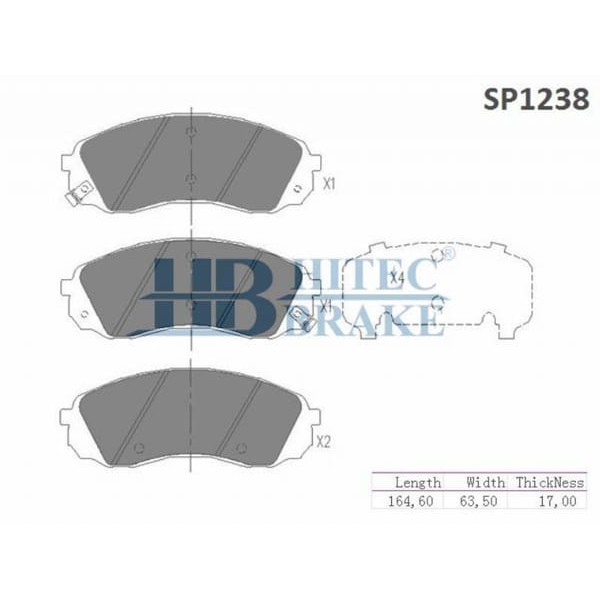 HITEC 10048 Ön Balata H1 08- (Sp1238) 