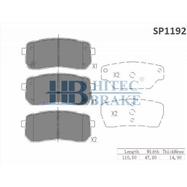 HITEC 10049 Arka Balata Hyundai H1 08-Ix55 09- 3,0CRDI (Sp1192)