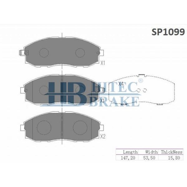 HITEC 10062 Ön Balata Starex 98-02 Mın.Kamystarex 04- Kamy. (Sp1099)