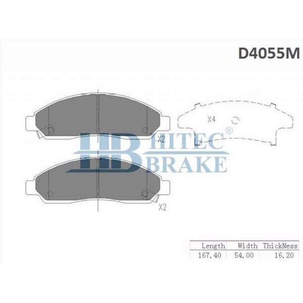 HITEC 10063 Ön Balata D-Max 02-10 4×2-4×4 3.0 (D4055) 