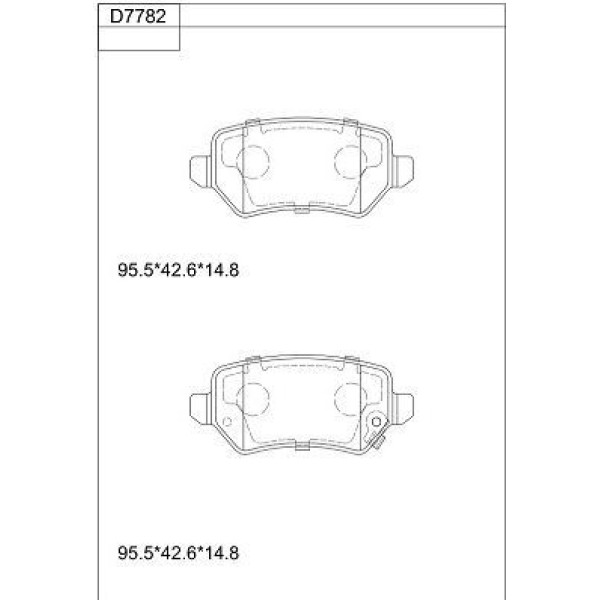 HITEC 10081 Arka Balata Venga 10- 1,4-1,6Astra G 02-Astra H 05-Zafira 00-Merıva 03-Combo 02- (Gdb151