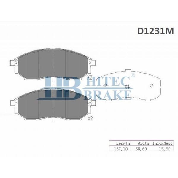 HITEC 10137 Ön Balata Navara 06-Pathfınder 05-Qashqai 08-Koleos 03-Fx35 03-D22 03-06 Tip 1 (D1231M)