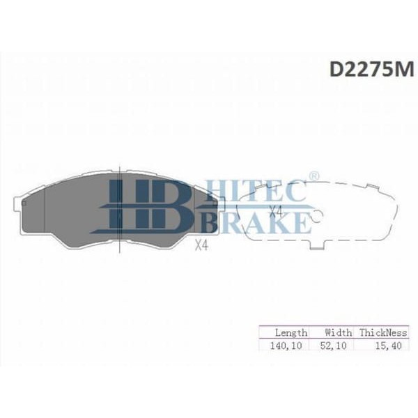 HITEC 10208 Ön Balata Hilux 08-14 4×2 2,5 Vıgo(D227504465-0K160) 