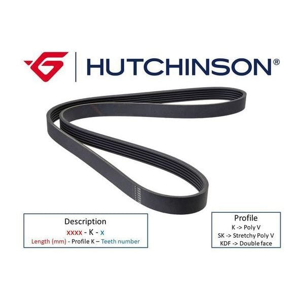 HUTCHINSON 5PK1355 V Kayışı Astra G H Corsa B C 1.0D 1.0 1.2D 1.2 1.4 Klimalı 