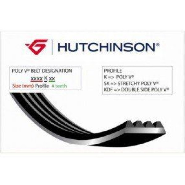 HUTCHINSON 6PK1636 V Kayışı Megane 95-99 Laguna I 2.0 16V Ac 