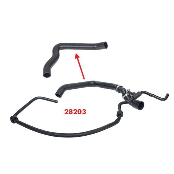 IBRAS 28161 28203 Radyatör Üst Hortumunun - Uzun Kalın Hortumu - VW Lt35-Volt 2.5 (N170)