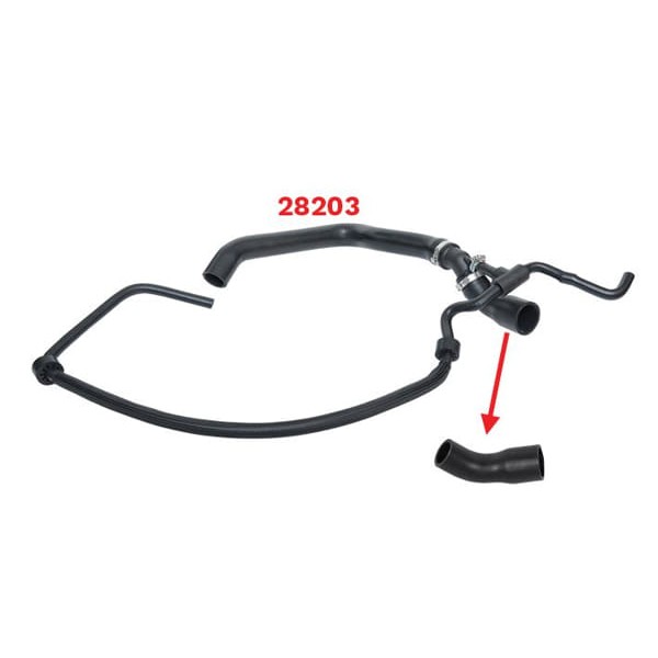 IBRAS 28163 28203 Radyatör Üst Hortumunun - Kalın Hortumun Baş Kısmı - VW Lt35-Volt 2.5(N172) 