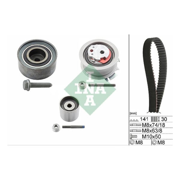 INA 530040510 Triger Eksantrik Gergi Seti Golf V Jetta III Passat Touran / A3 A4 / Toledo III Leon /