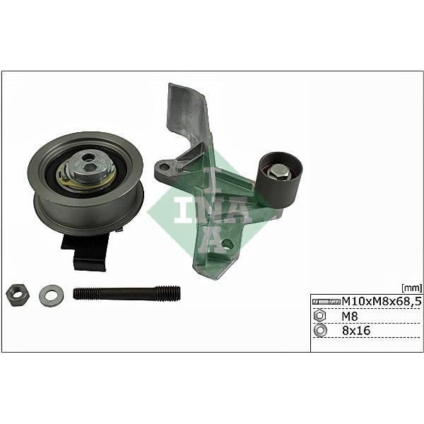 INA 530054609 Alternatör V Kayış Gergi Rulmanı Set Passat 00-05 -A4 95-08 A6 97-05 1.8T 2.0 Superb 0