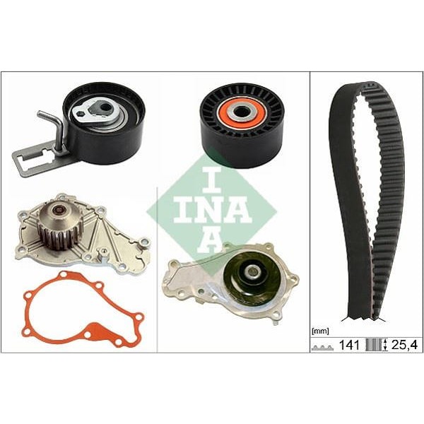 INA 530057830 Triger Seti - Su Pompası Peugeot: 1.6HDI 207 208 308 508 2008 3008 5008 Expert Partner