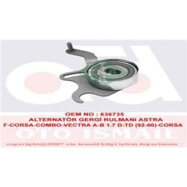 INA 531024220 Eksantrik Gergi Rulmanı Astra F 91-98 Vectra A 90-95 Corsa B 94-00 -Combo 94-01 1.7D-1 