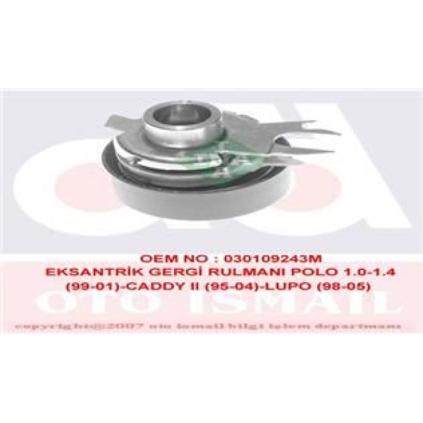 INA 531052530 Eksantrik Gergi Rulmanı Polo 1.4 1.6 Golf IV 1.6 Caddy II 1.4 Bora 1.9TDI Ibiza III 1.