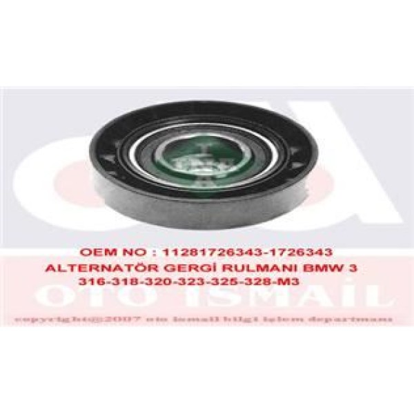 INA 532000110 V Kayış Gergi Rulmanı Bmw 3 Bmw 5 Bmw 7 Bmw 8 Bmw Z3 Bmw X5