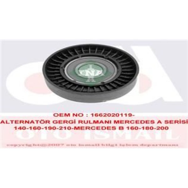 INA 532040430 Alternatör V Kayış Gergi Rulmanı Mercedes A Serisi 140-160-190-210 Mercedes B 160-180-