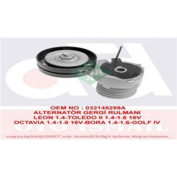 INA 534013830 V Kayış Gergi Rulmanı Golf IV Bora / Toledo Leon / Octavia 1.4 1.6 16V Bcb Kütüklü 