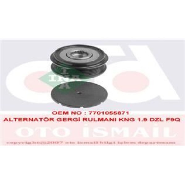 INA 535002810 Alternatör Kasnağı Kangoo Megane I Laguna Scenic / Carisma / S40 V40 1.9 Dtı F9Q 