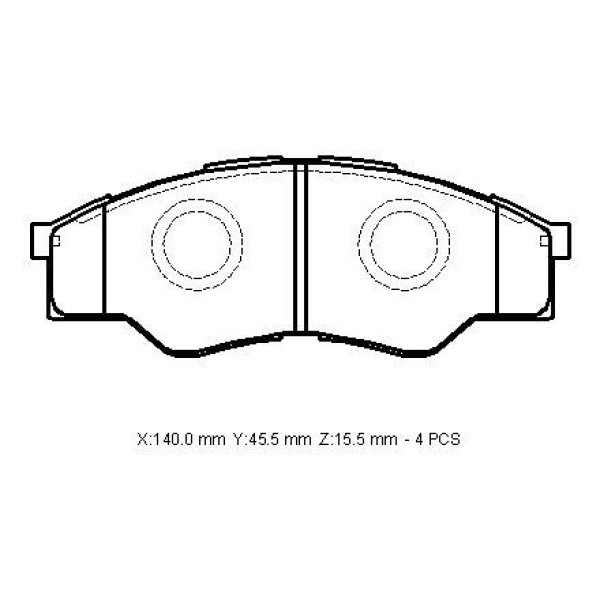 IOTO 10104-30205 Fren Balata Takımı Ön Şimli Hilux Vigo 4×2 2008-