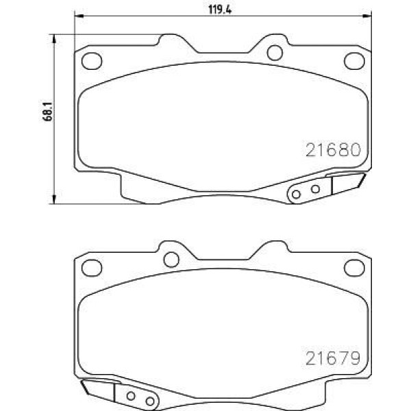 IOTO 10104-30206 Fren Balata Takımı Ön Şimli Hilux Vigo 4×4 Ln106 2005-