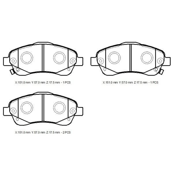 IOTO 10105-30201 Fren Balata Takımı Ön Şimli Avensis 1.8/2.0/2.4 2003- 