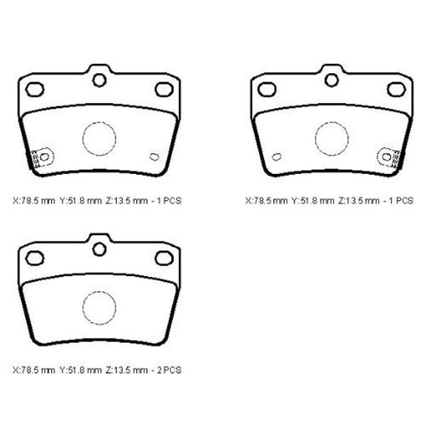 IOTO 10106-30202 Fren Balata Takımı Arka Şimli Rav4 2000-2005