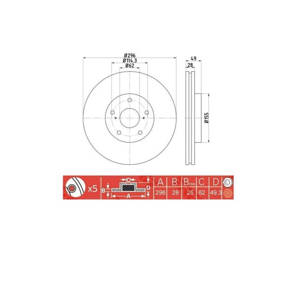 IOTO 10106-30301 Fren Diski Ön 296 Mm. Rav4 2006- 