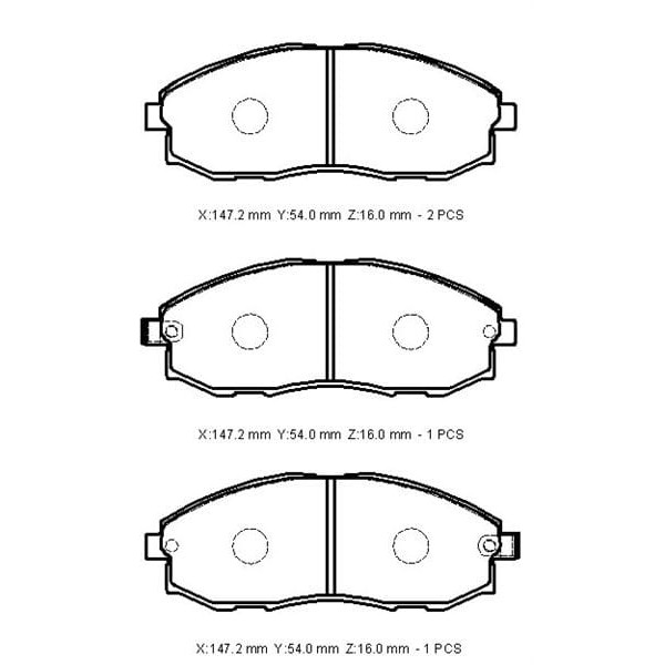 IOTO 10204-30201 Fren Balata Takımı Ön Şimli Starex 2.4/2.5 1997-2001 Nubira 1997- 