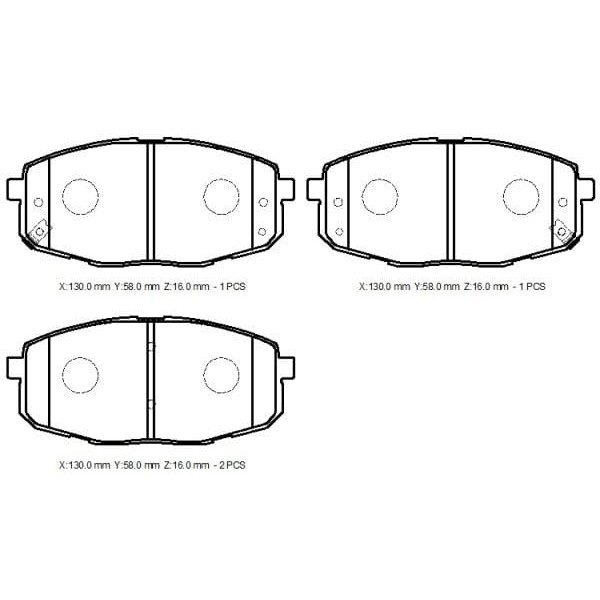 IOTO 10206-30201 Fren Balata Takımı Ön Şimli I30 2007- Cee'D 2007- Elantra 2009- 