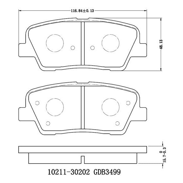 IOTO 10211-30202 Fren Balata Takımı Arka Şimli Santa Fe 2006- Sorento 2007-2009 2.5 CRDI Ssangyong K