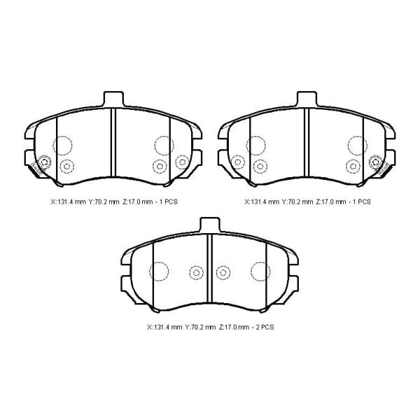 IOTO 10212-30205 Fren Balata Takımı Ön Şimli Elantra 2004-