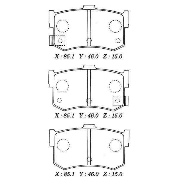 IOTO 10213-30201 Fren Balata Takımı Arka Şimli Sonata 1996- Rover 800 1993- 