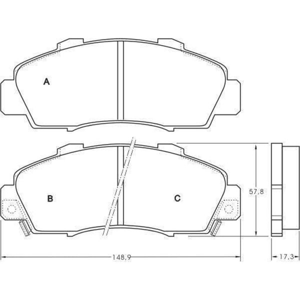 IOTO 10305-30205 Fren Balata Takımı Ön Şimli Accord 1996-2002/Crv 1997- /Hrv 1999- 
