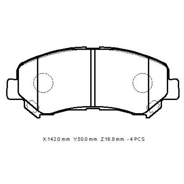 IOTO 10401-30201 Fren Balata Takımı Ön Şimli Qashqai 2007- Kadjar Megane 2015-
