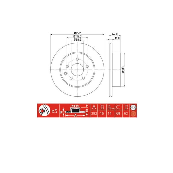 IOTO 10401-30303 Fren Diski Arka 292 Mm. Qashqai-2 2010- X-Traıl 2001-2013 