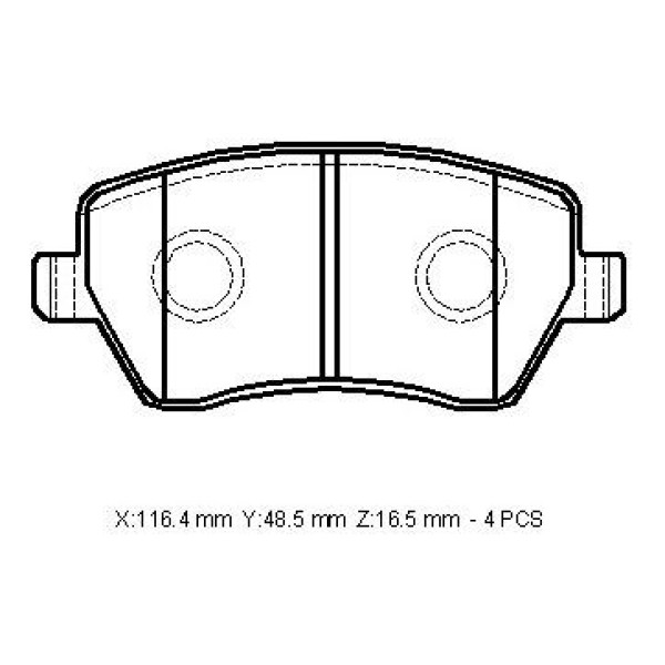 IOTO 10402-30202 Fren Balata Takımı Ön Şimli Micra 1.2/1.4/1.5 K12 2003- Swift 2005- Note CLIO III D