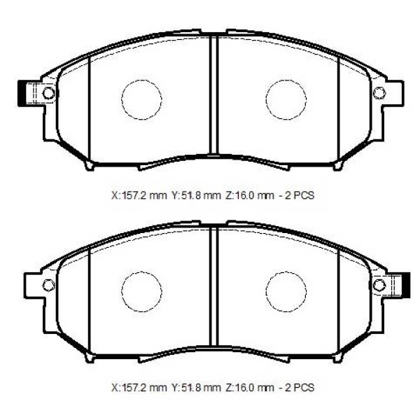IOTO 10405-30201 Fren Balata Takımı Ön Şimli Navara 2005- Murano 2005-2008 Pathfınder 2005-