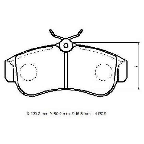 IOTO 10409-30202 Fren Balata Takımı Ön Şimli Primera 2.0 1996-2002 Almera 1.5/1.8/2.2 2000- 