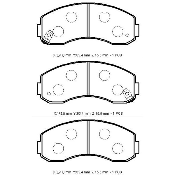 IOTO 10502-30201 Fren Balata Ön Şimli Bongo 2.7 98- Wva23784