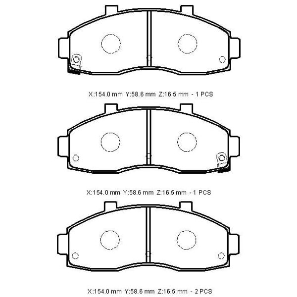 IOTO 10508-30201 Fren Balata Takımı Ön Şimli Pregio 1998-