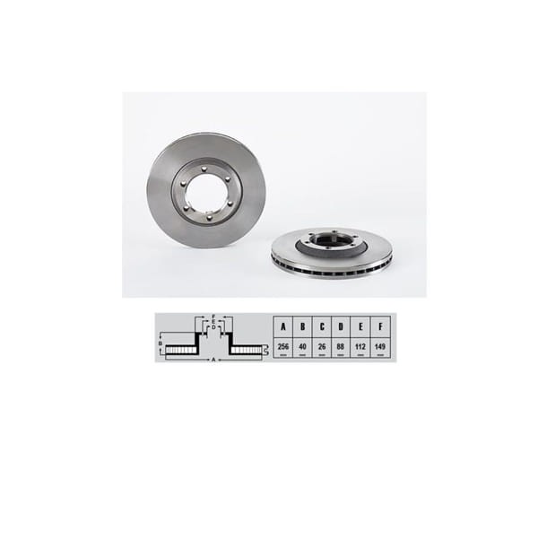 IOTO 10701-30301 Fren Diski Ön 256 Mm. Dmax 2Wd 2002-