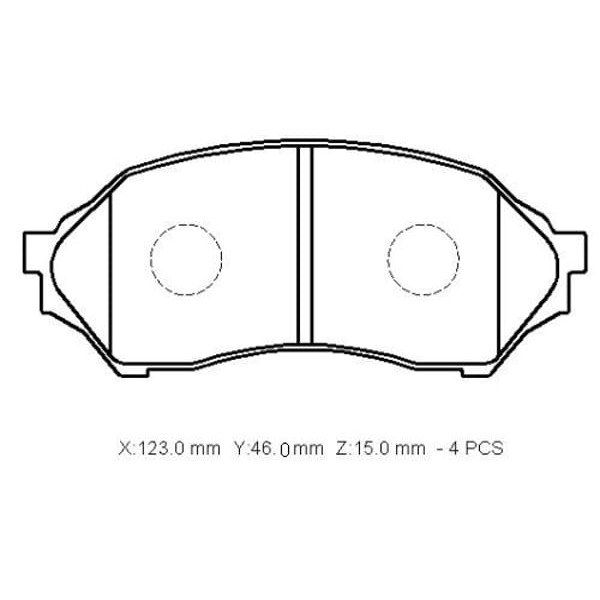 IOTO 10801-30204 Fren Balata Takımı Ön Şimli 323 Famılıa 1998-2001 