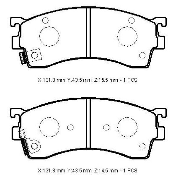 IOTO 10802-30201 Fren Balata Takımı Ön Şimli 626 1.8/2.0 1992-2001