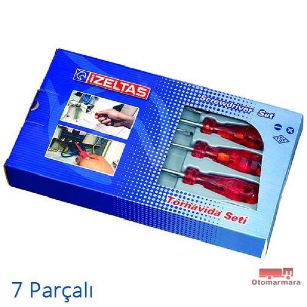 İZELTAŞ I4100008107 7 Parcalı Kraft TornaVida Seti 