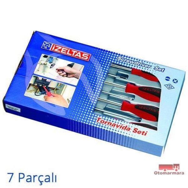 İZELTAŞ I4350008107 7 Parçalı Ergonomik Tornavida Serisi 