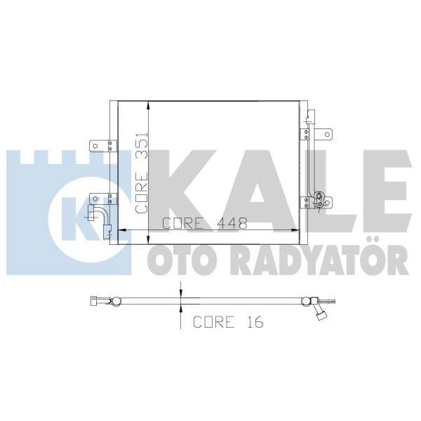 KALE OTO Radyatör 010ABC040 Klima Radyatörü Palio 02- Albea 02- 1.3 Jtd Strada 05- 450X350X16 