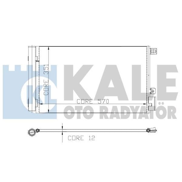 KALE OTO Radyatör 010ABC050 Klima Radyatörü Linea 07- 1.4 1.4 Mpı 570X351X12