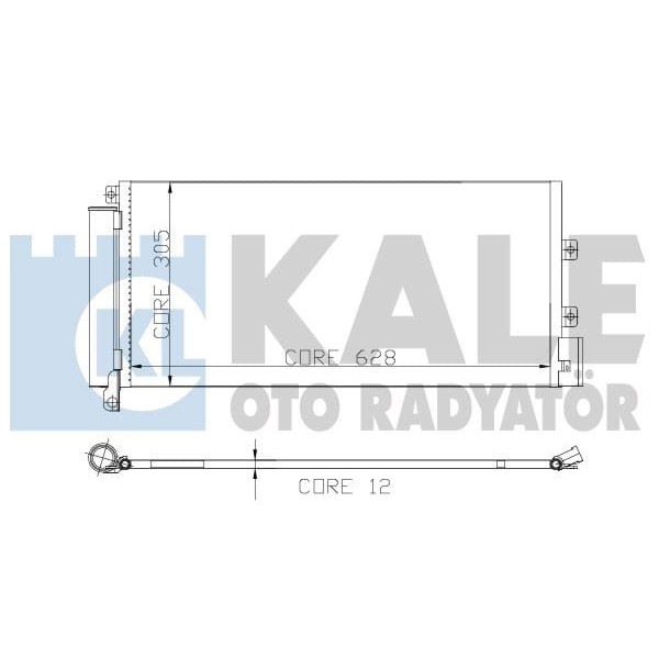 KALE OTO Radyatör 010ABC060 Klima Radyatörü Linea 07- 1.3 Mjtd 1.4 T-Jet 1.6 Mjtd 628X305X12