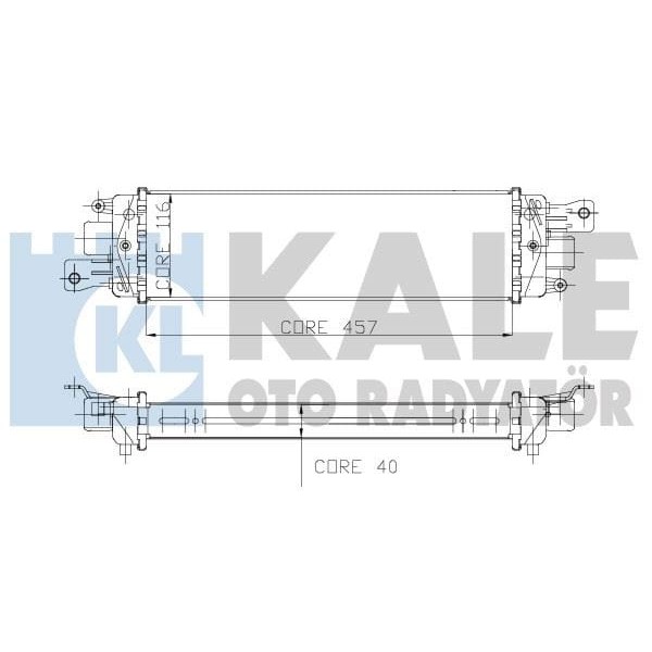 KALE OTO Radyatör 010CAC020 Turbo Radyatörü Albea 1.3 Jtd Al / Al Sıstem 457X116X40 