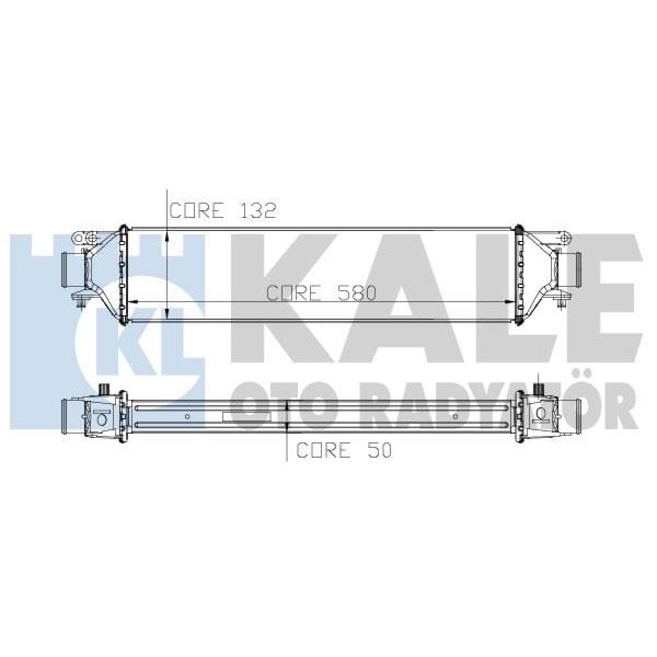 KALE OTO Radyatör 010CAC030 Turbo Radyatörü Linea 07- 1.4 T-Jet 580X132X50